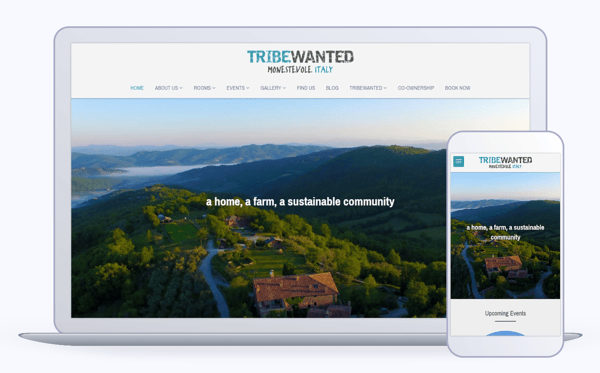 TribeWanted Mobile Optimized Site designed with Strikingly.